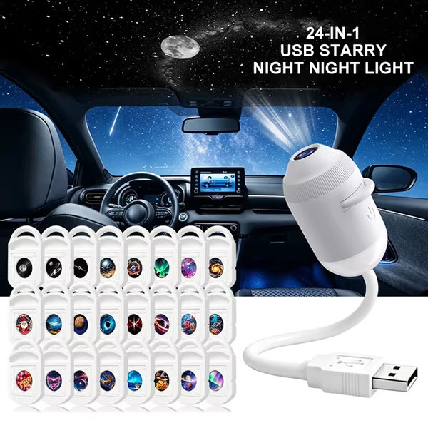 360° USB Starry Sky Projector Night Light