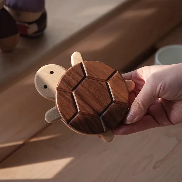 Walnut Solid Wood Turtle Insulation Coaster