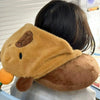 Capybara Hat with Neck Pillow