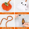 Handmade Halloween Hanging Ornament Crochet Pumpkin and Ghost