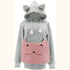 Warm Thick Fleece Unisex Hoodie Winter Breathable Streetwear Pullover With Pet Carrier Pocket For Small Dog Cat Men Women