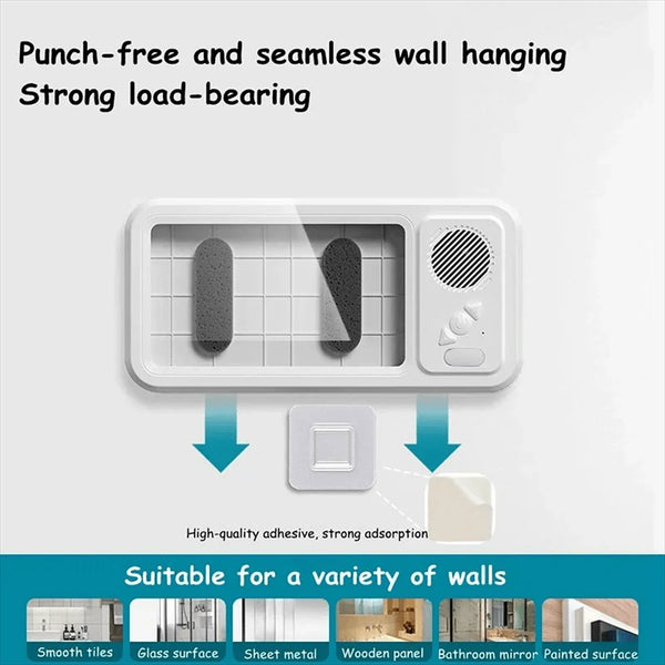 Shower Phone Holder with Bluetooth Speaker