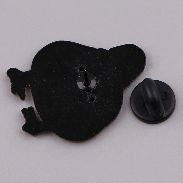Shy Duck Enamel Pin