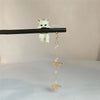 Wooden Cat Hairpin