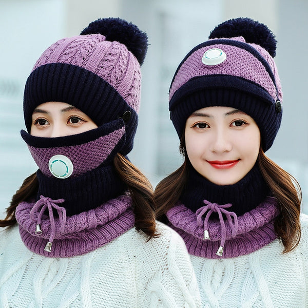 Knitted Scarf Caps