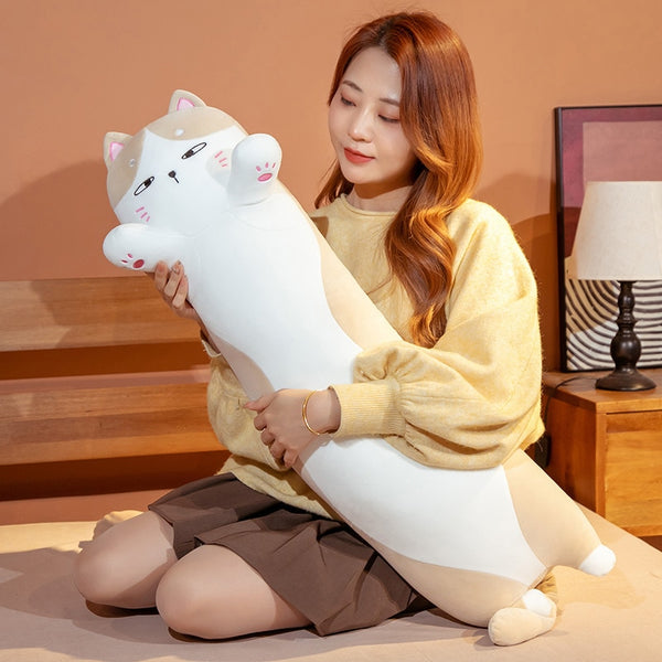 Long Cat Stuffed Squish Plush Pillow