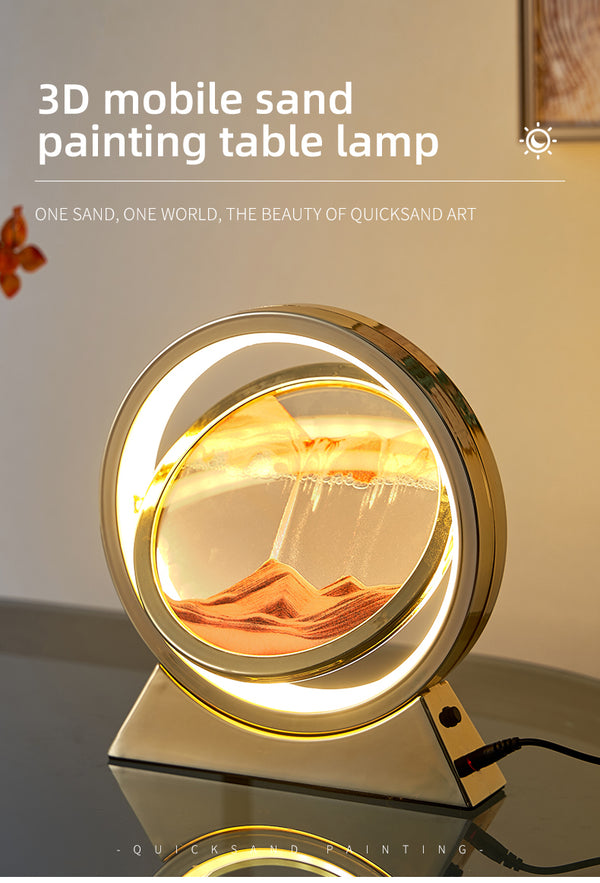 3D Hourglass LED Lamp Quicksand Moving Art