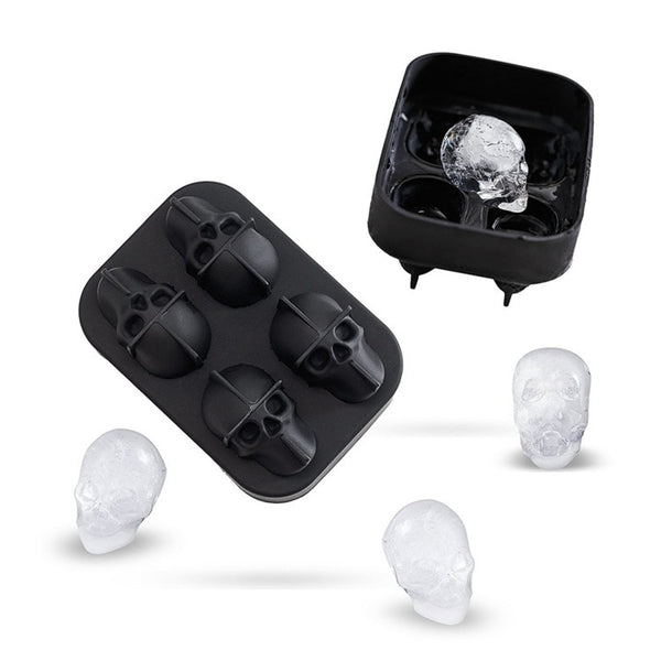 3D Skull Silicone Mold DIY Ice Maker Tray