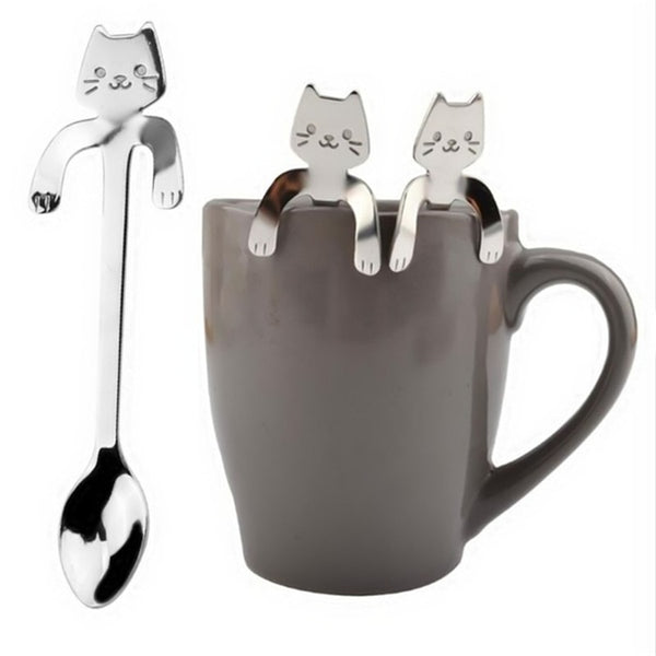 Stainless Steel Cat Tea Spoon