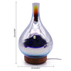 3D Fireworks Glass Vase Shape Air Humidifier with LED Night Light