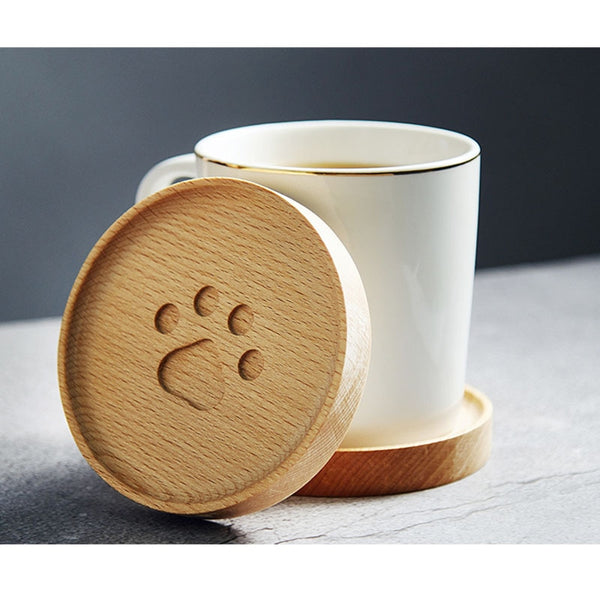 Cat Paw Wooden Coaster